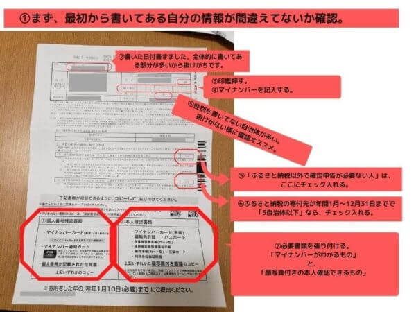 ワンストップ特例書き方